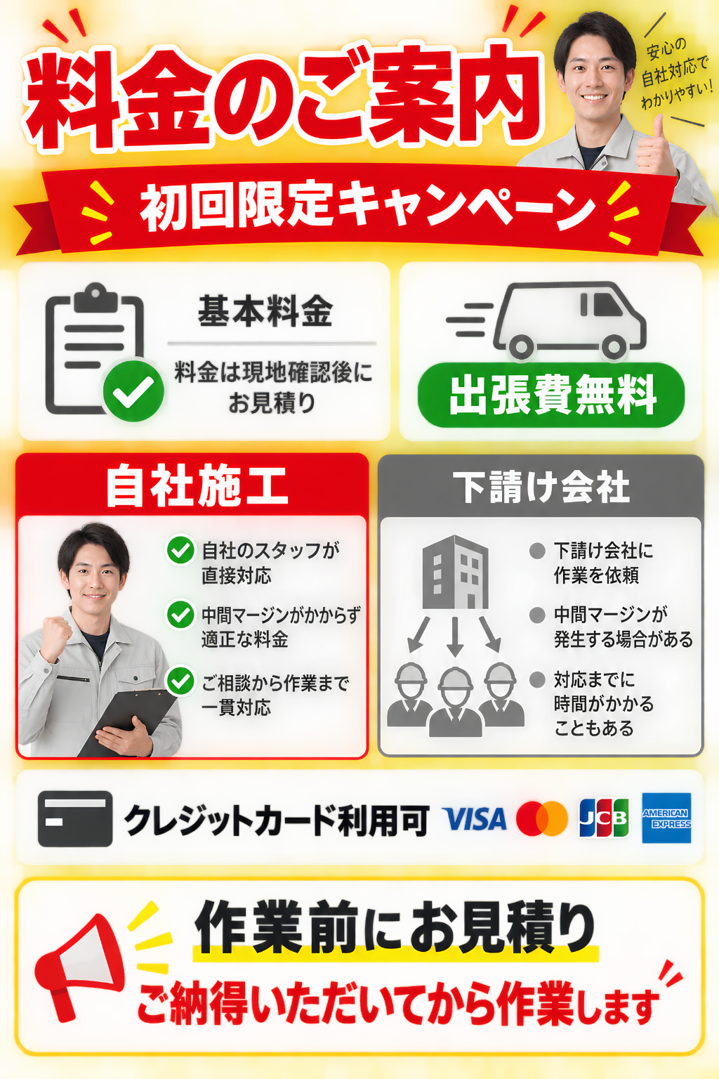 電気工事の料金案内別案