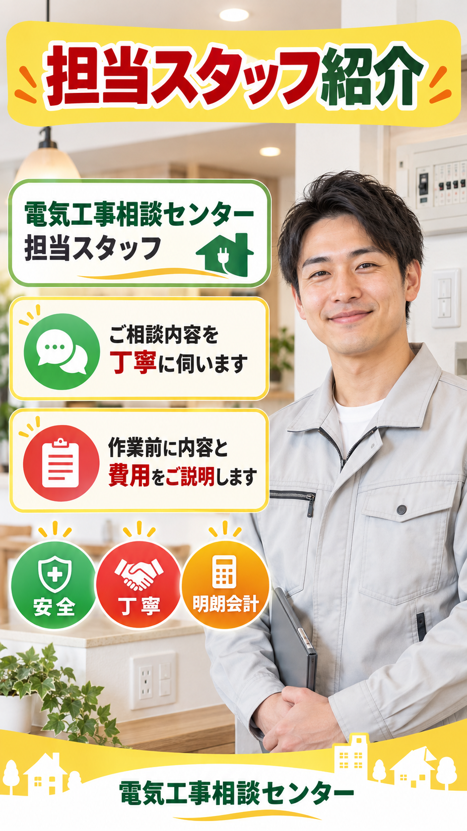 電気工事相談センターの担当スタッフ紹介